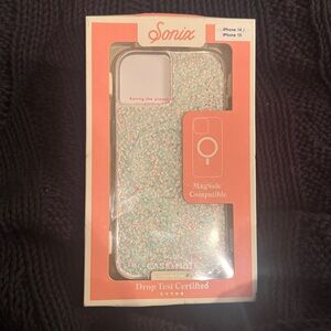 SONIX NWT IPhone 14/15 irridescent glitter cell phone case